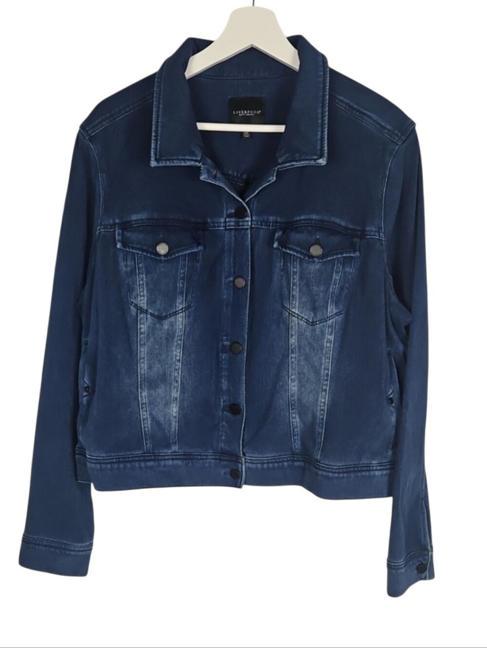 Liverpool Classic Powerflex Jean Jacket Womens Stretch Denim Casual Classic, XXL - Picture 7 of 14
